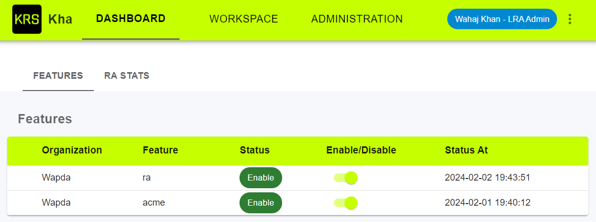 KRS-Dashboard-LRA-Features KRS-Dashboard-LRA-Features