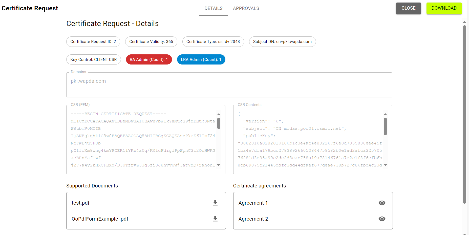 KRS-Workspace-LRA User-CertReq-Details KRS-Workspace-LRA User-CertReq-Details
