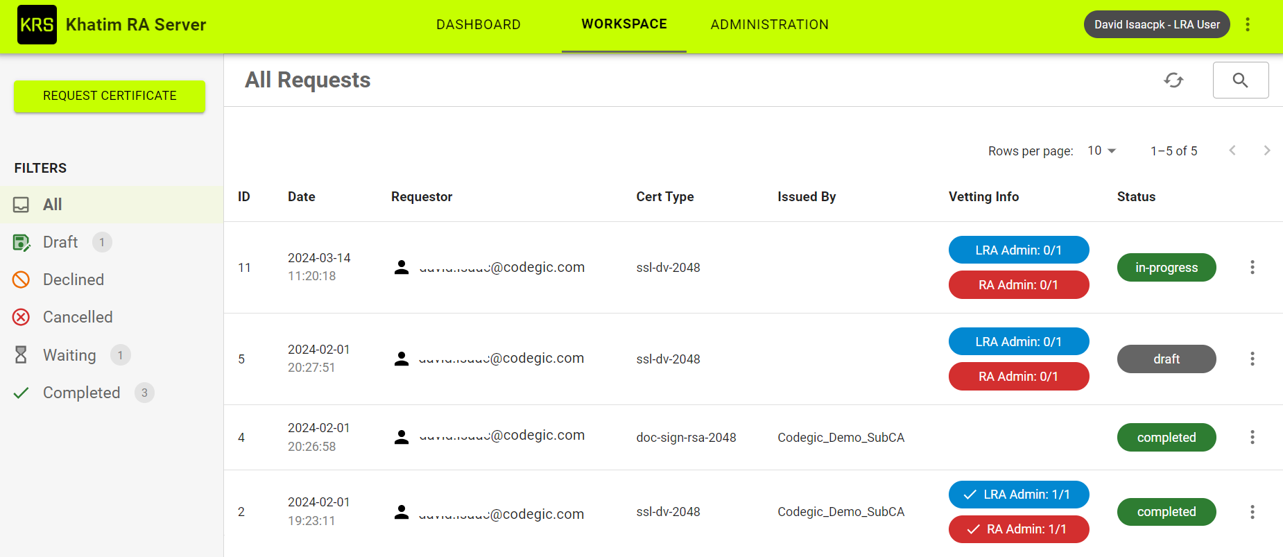 KRS-Workspace-LRA User KRS-Workspace-LRA User