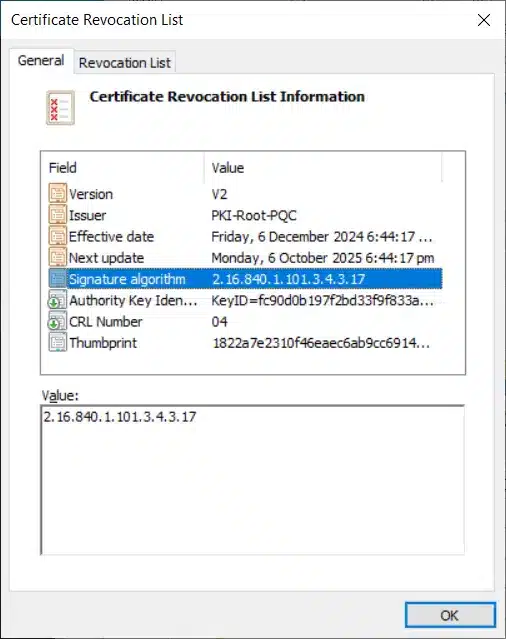 PQC-CRL-in-Windows PQC-CRL-in-Windows